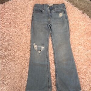 Girls Distressed Light Blue Jeans